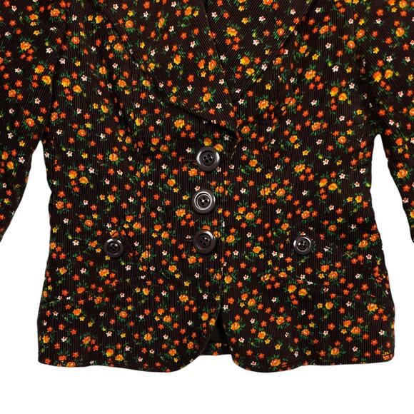 Vintage French Corduroy Floral Blazer - Picture 6 of 6